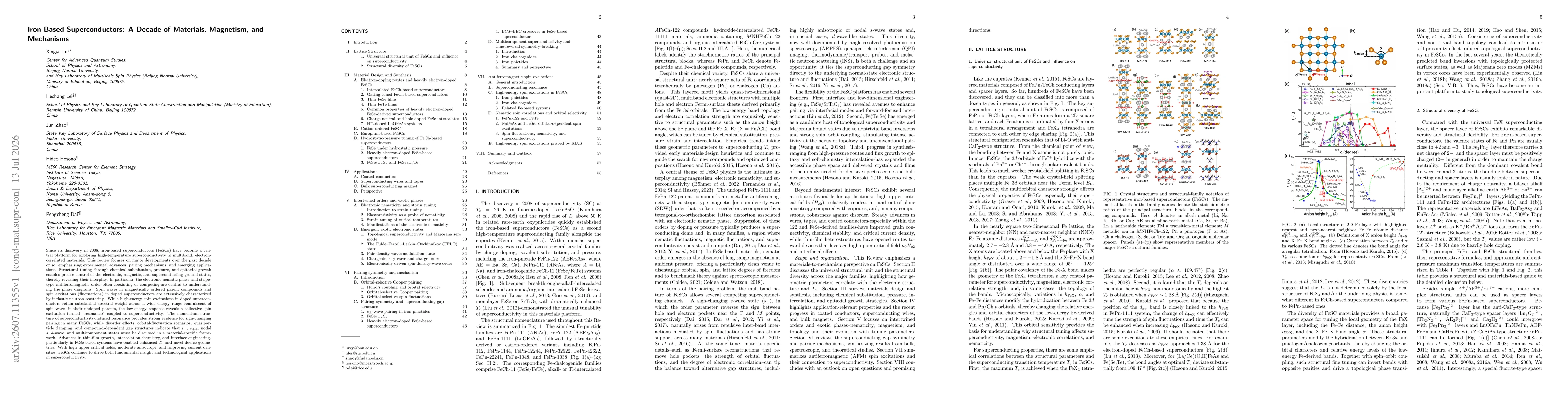 Thumbnail for Iron-Based Superconductors: A Decade of Materials, Magnetism, and Mechanisms