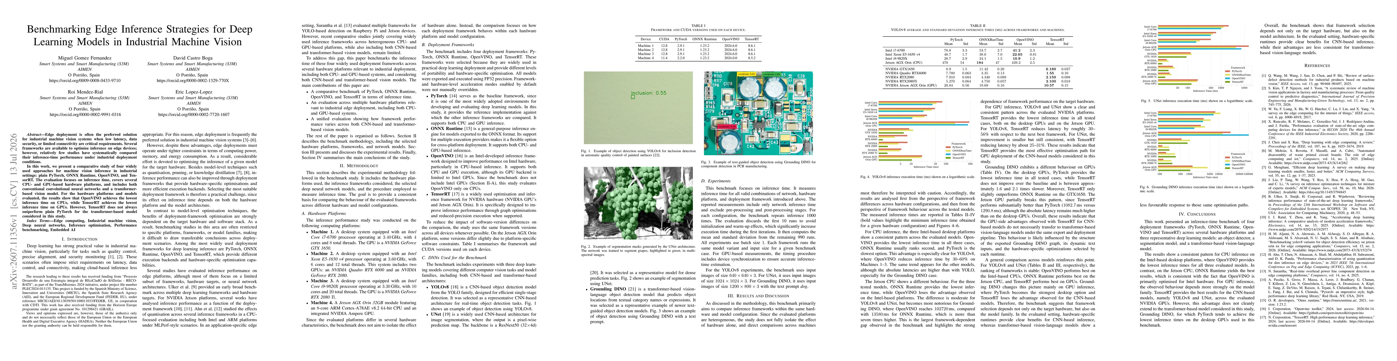 Thumbnail for Benchmarking Edge Inference Strategies for Deep Learning Models in Industrial Machine Vision