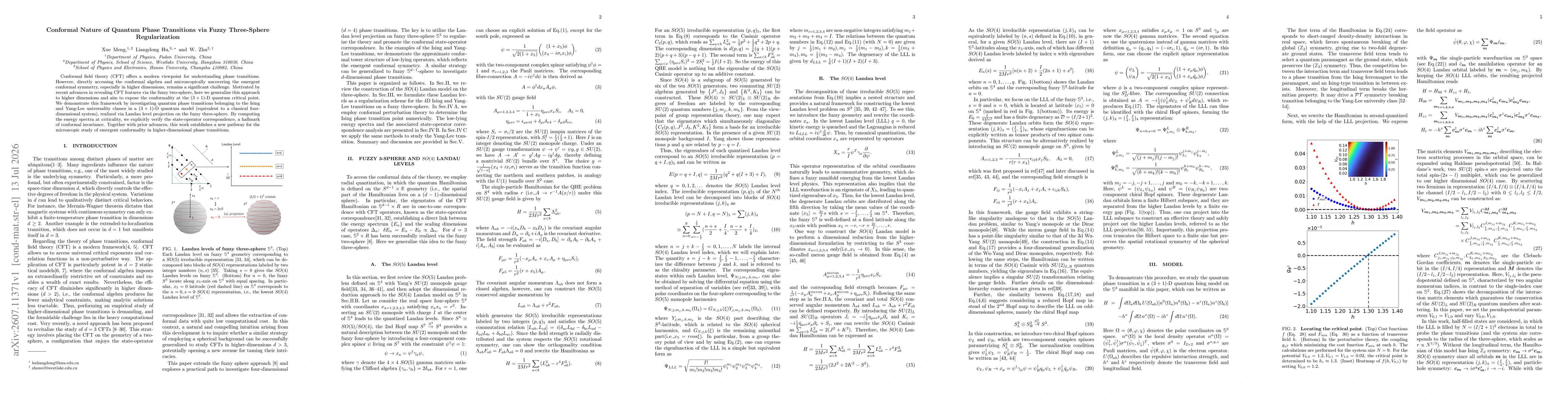 Thumbnail for Conformal Nature of Quantum Phase Transitions via Fuzzy Three-Sphere Regularization
