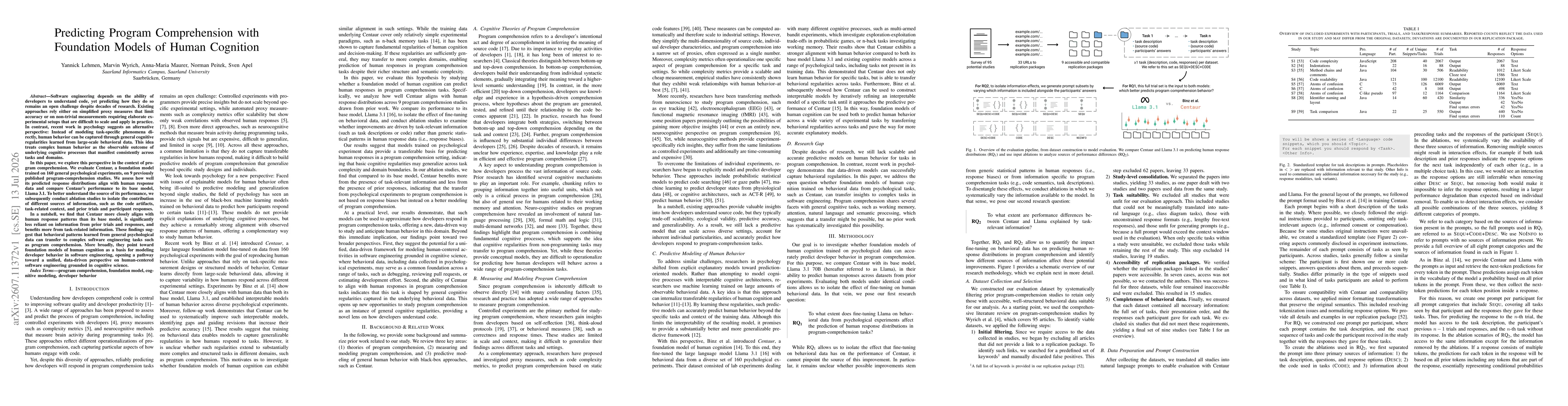 Thumbnail for Predicting Program Comprehension with Foundation Models of Human Cognition