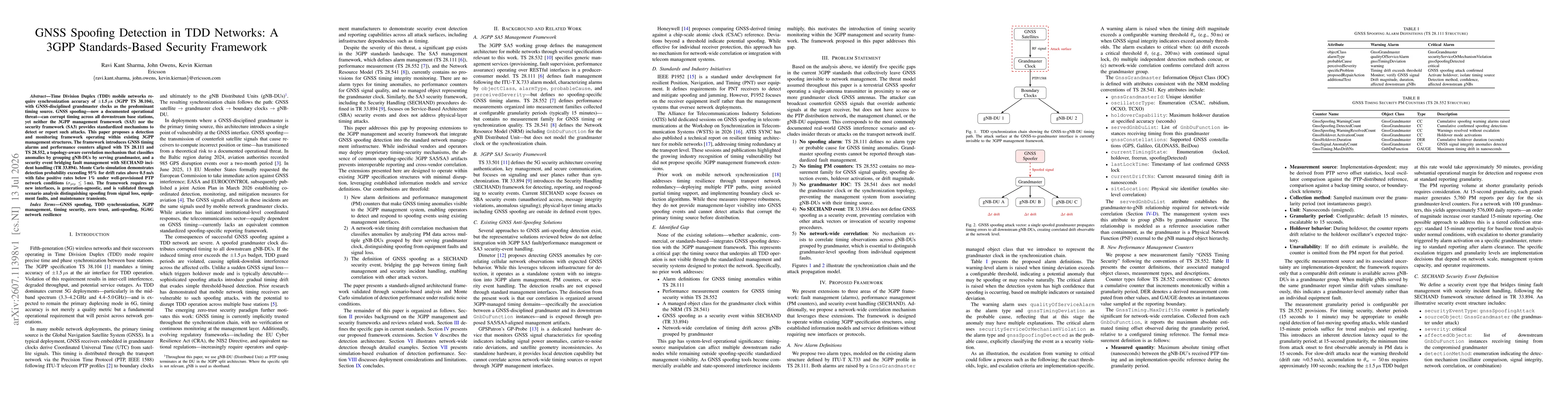 Thumbnail for GNSS Spoofing Detection in TDD Networks: A 3GPP Standards-Based Security Framework