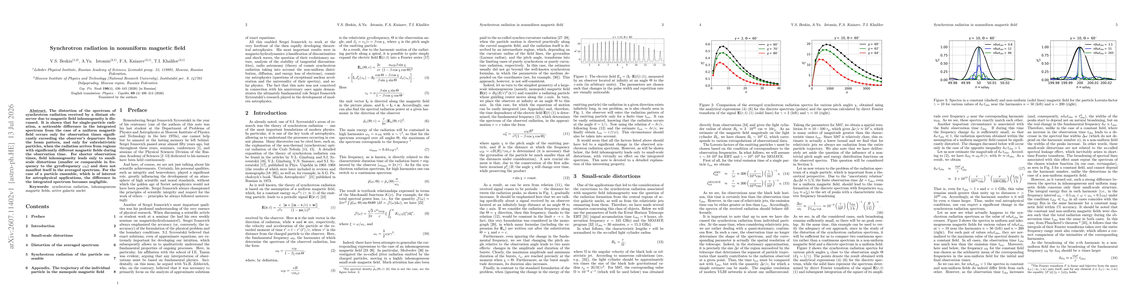 Thumbnail for Synchrotron radiation in nonuniform magnetic field