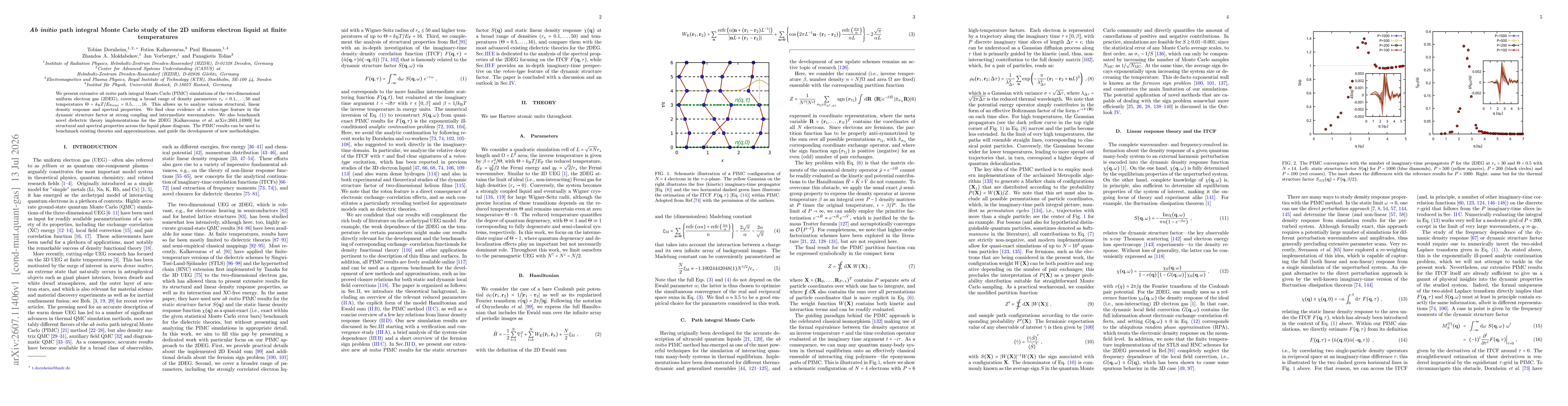Thumbnail for Ab initio path integral Monte Carlo study of the 2D uniform electron liquid at finite temperatures