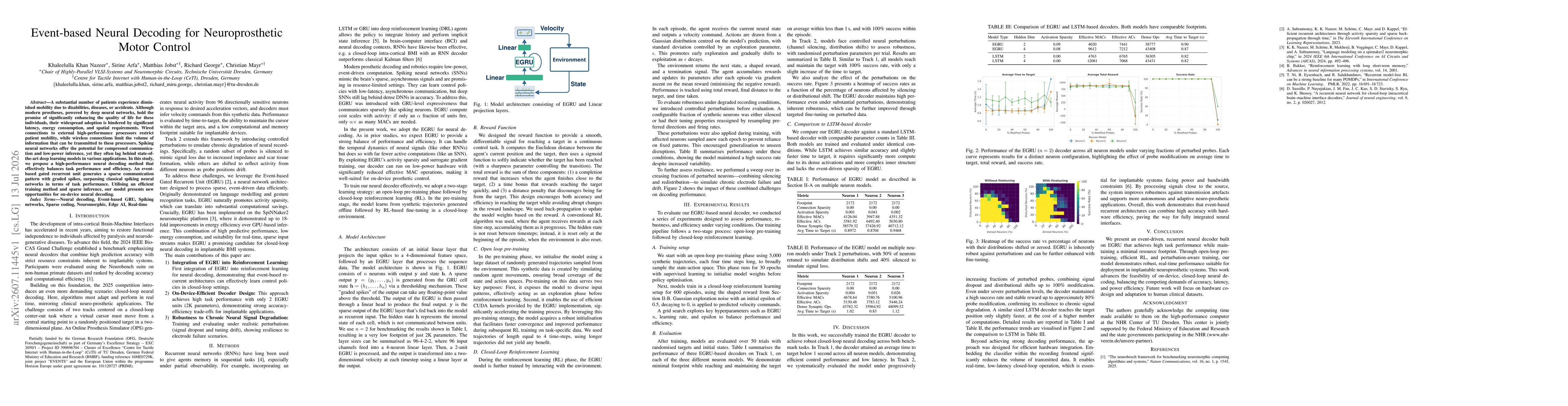 Thumbnail for Event-based Neural Decoding for Neuroprosthetic Motor Control