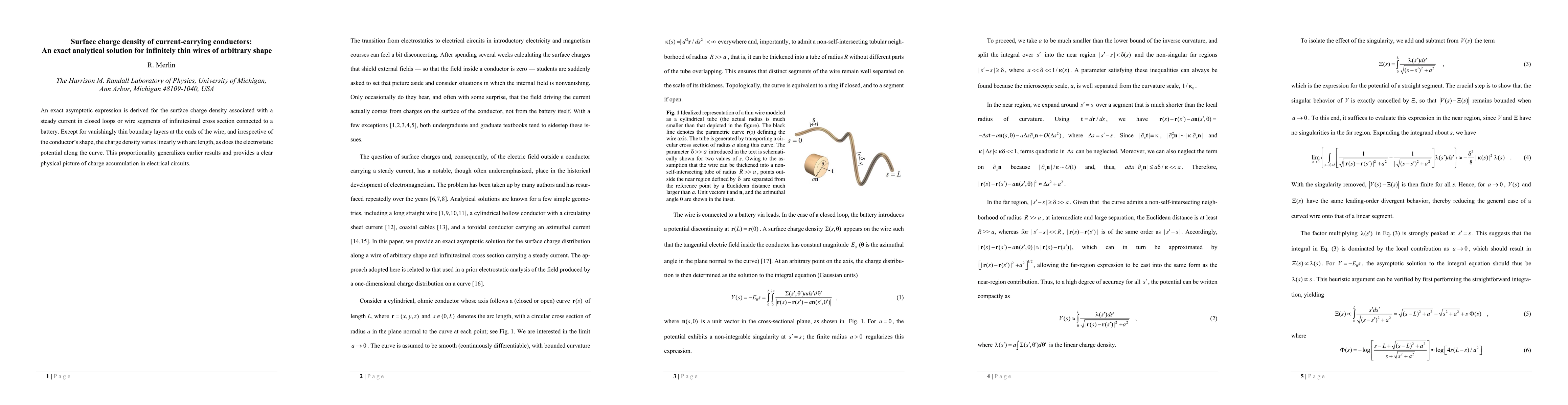 Thumbnail for Surface charge density of current-carrying conductors: An exact analytical solution for infinitely thin wires of arbitrary shape