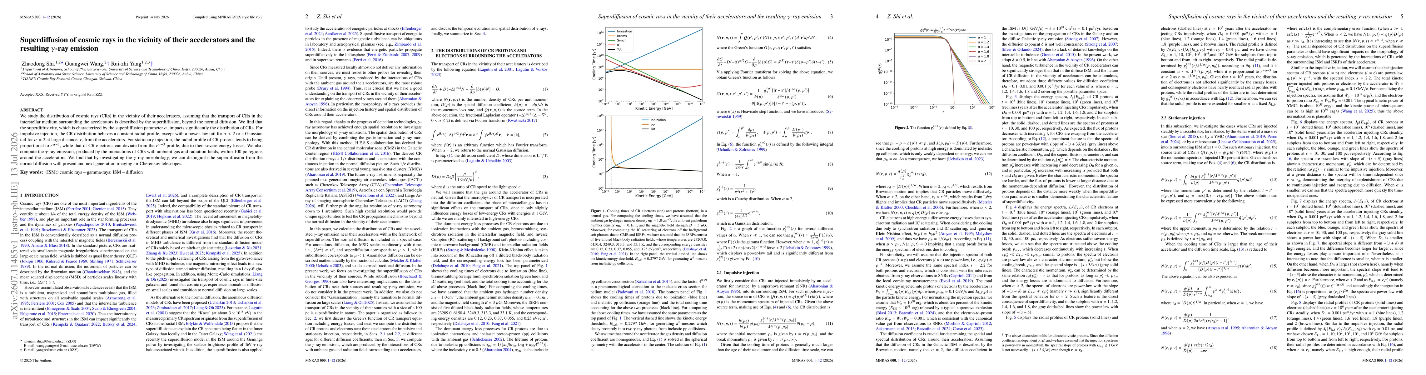 Thumbnail for Superdiffusion of cosmic rays in the vicinity of their accelerators and the resulting $γ$-ray emission