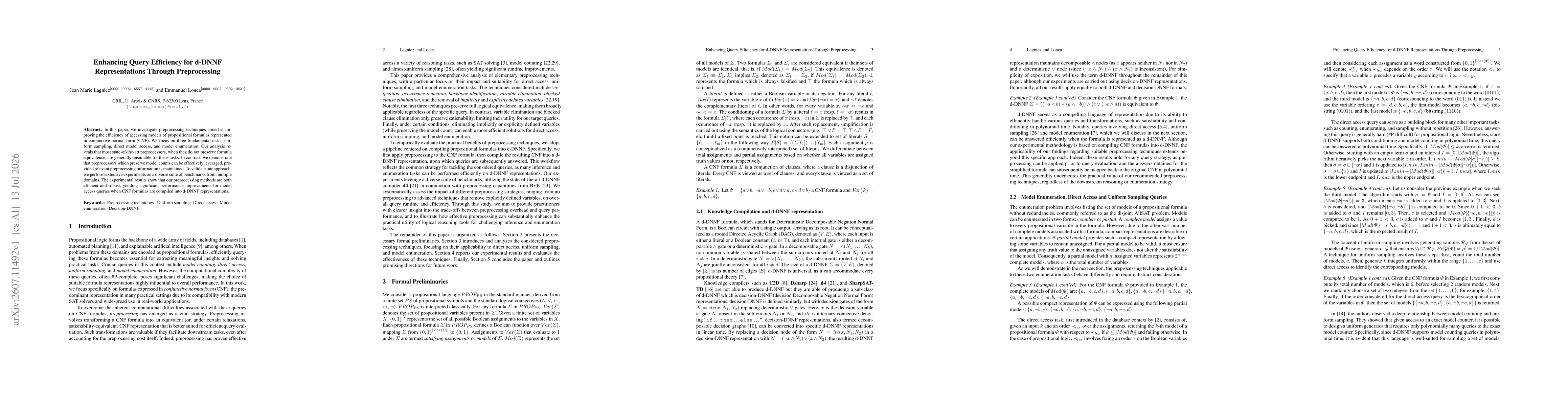 Thumbnail for Enhancing Query Efficiency for d-DNNF Representations Through Preprocessing