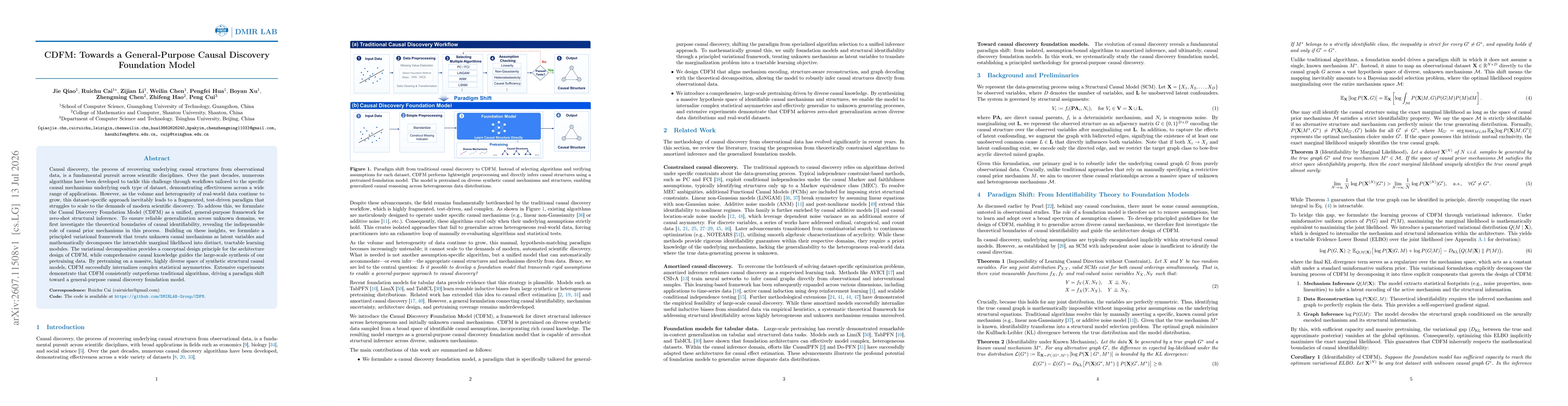 Thumbnail for CDFM: Towards a General-Purpose Causal Discovery Foundation Model