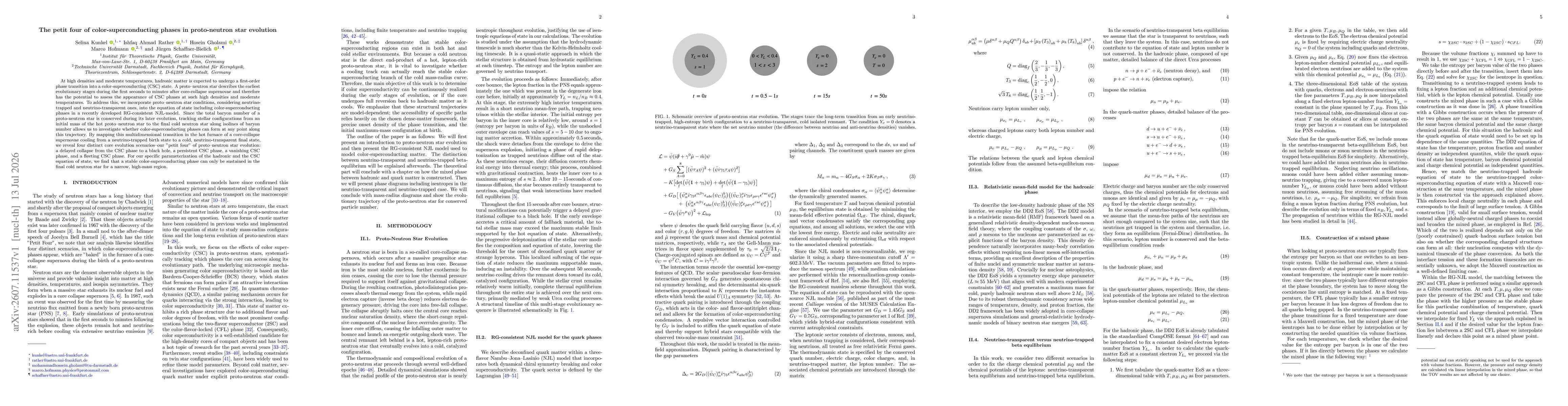 Thumbnail for The petit four of color-superconducting phases in proto-neutron star evolution