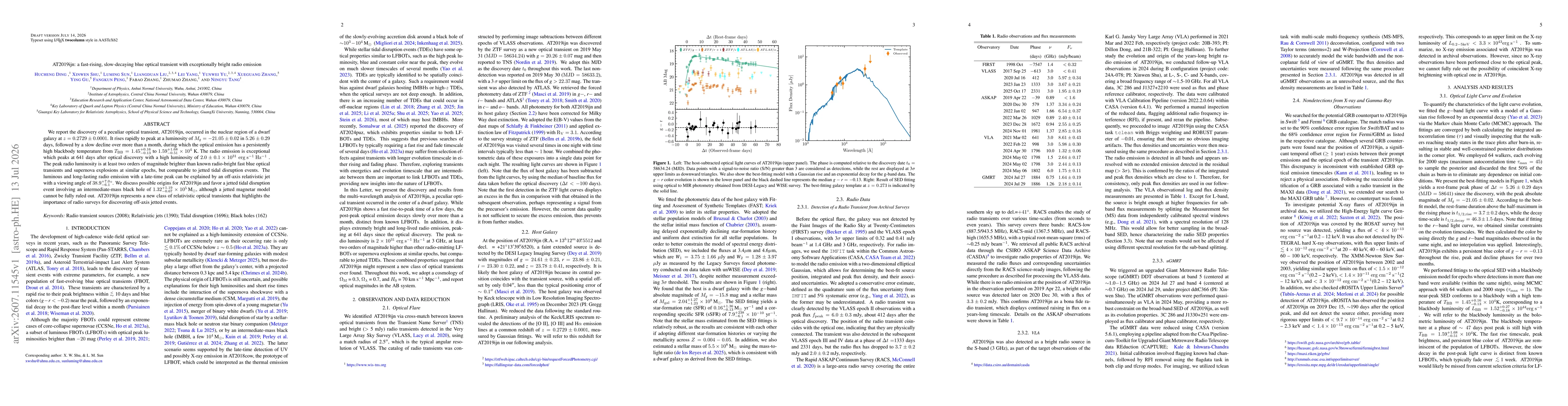 Thumbnail for AT2019ijn: a fast-rising, slow-decaying blue optical transient with exceptionally bright radio emission