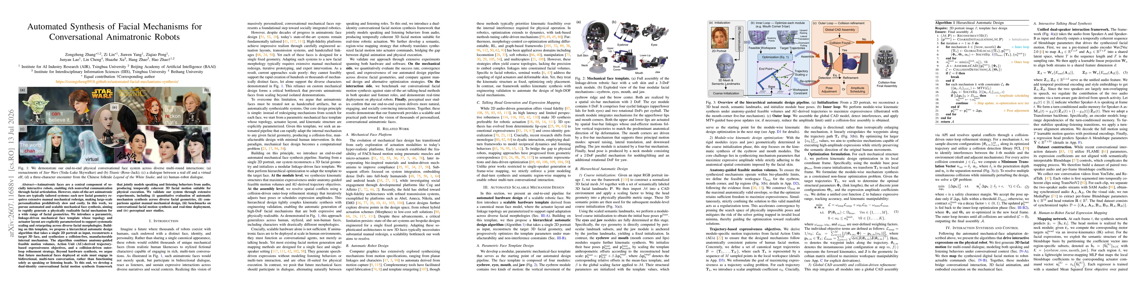 Thumbnail for Automated Synthesis of Facial Mechanisms for Conversational Animatronic Robots