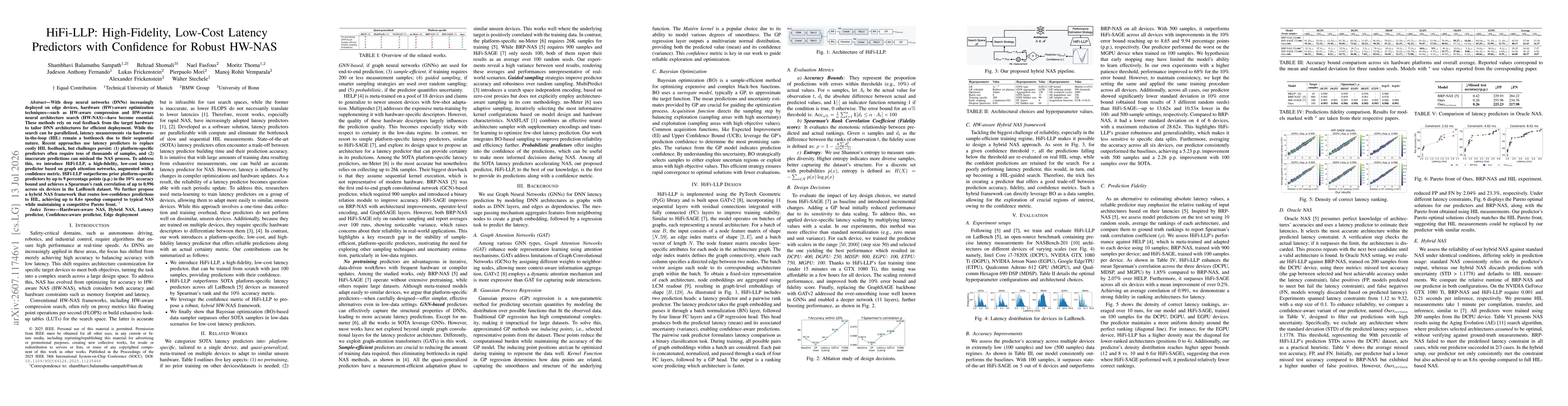 Thumbnail for HiFi-LLP: High-Fidelity, Low-Cost Latency Predictors with Confidence for Robust HW-NAS