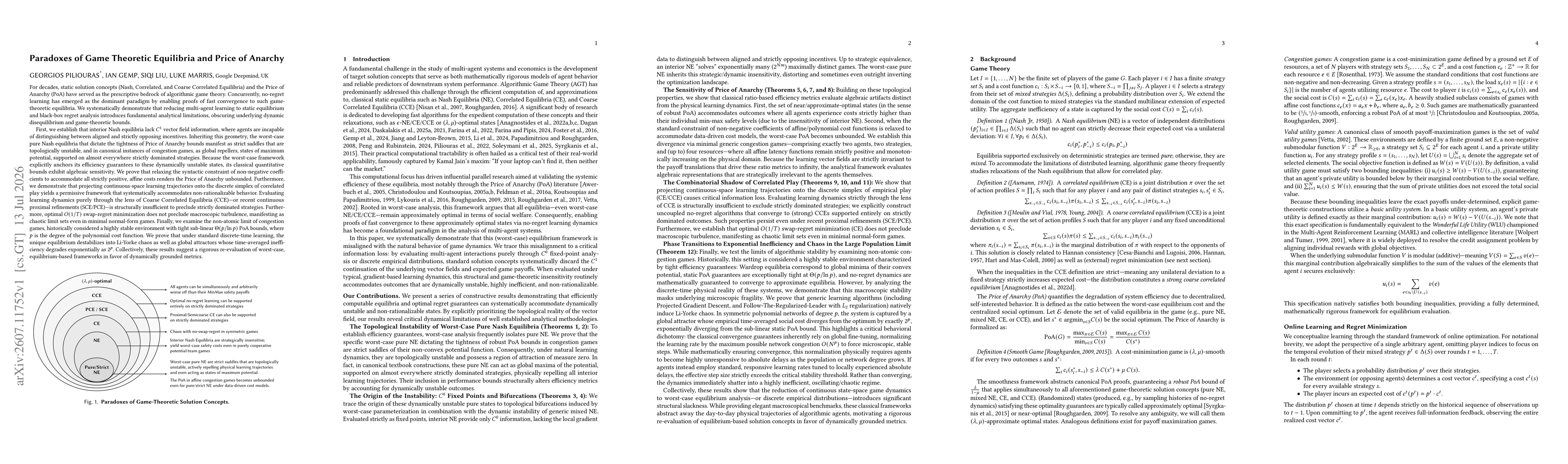 Thumbnail for Paradoxes of Game Theoretic Equilibria and Price of Anarchy