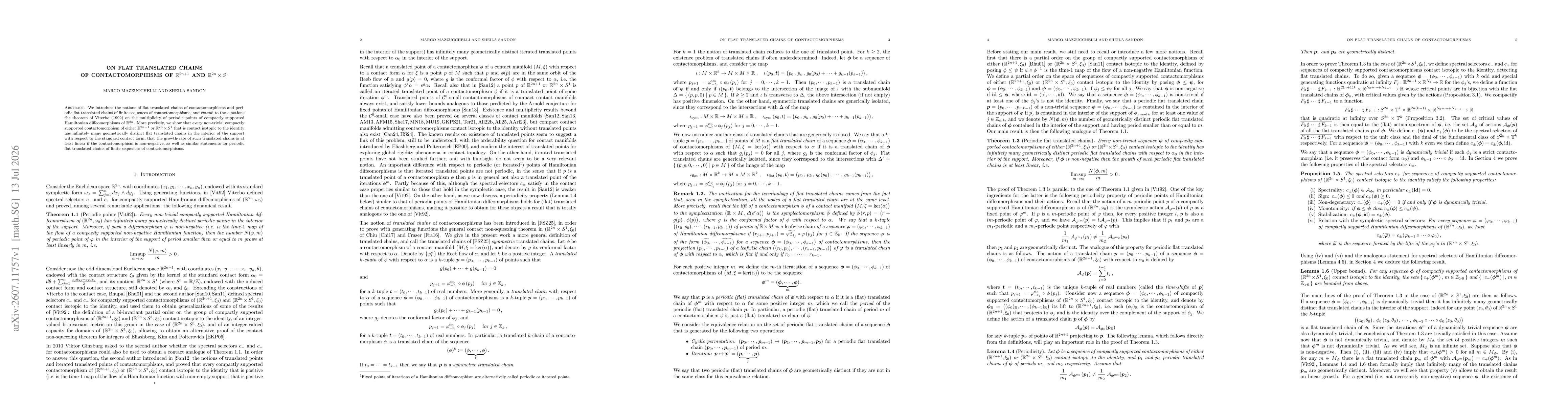 Thumbnail for On flat translated chains of contactomorphisms of $\mathbb{R}^{2n+1}$ and $\mathbb{R}^{2n} \times S^1$