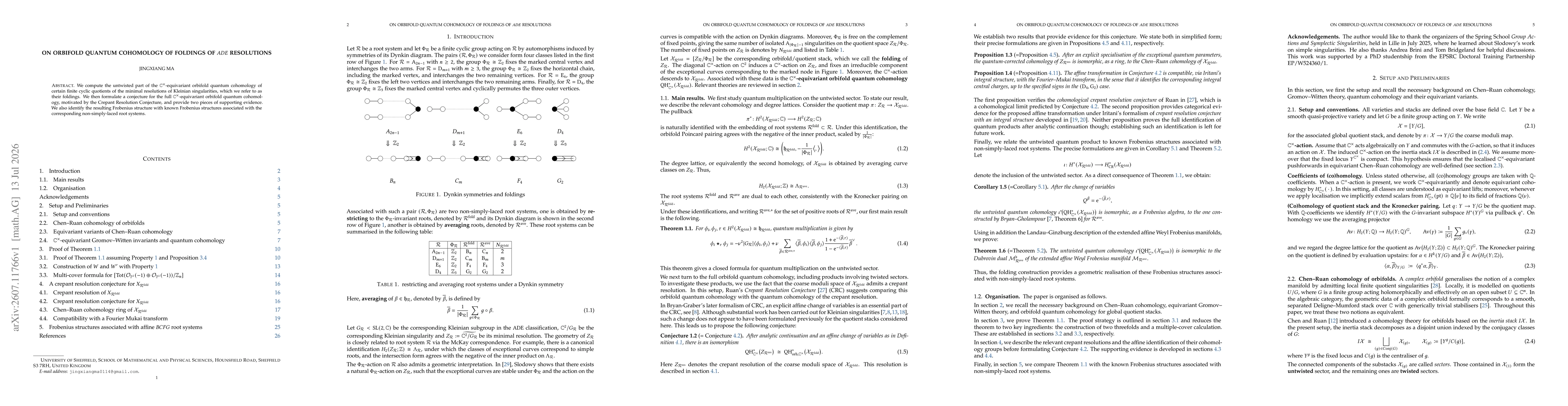 Thumbnail for On Orbifold Quantum Cohomology of Foldings of $ADE$ Resolutions