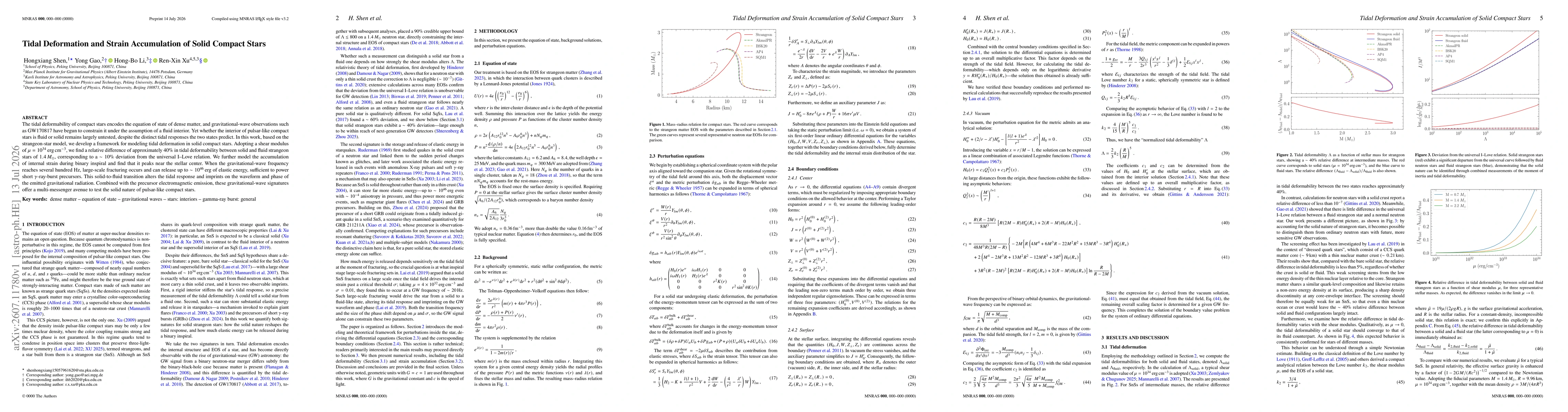 Thumbnail for Tidal deformation and strain accumulation of solid compact stars