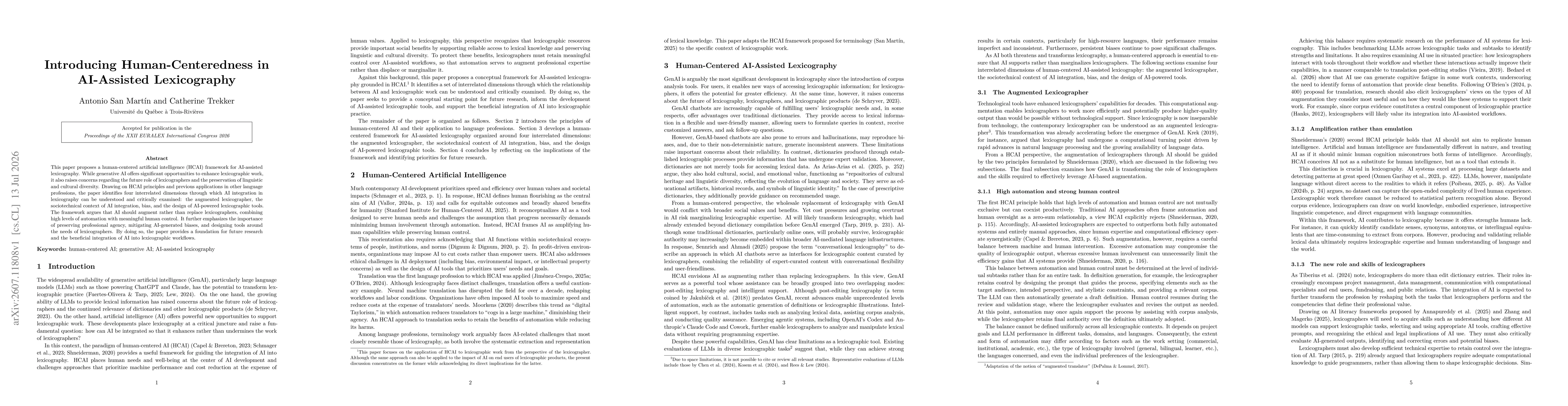 Thumbnail for Introducing Human-Centeredness in AI-Assisted Lexicography
