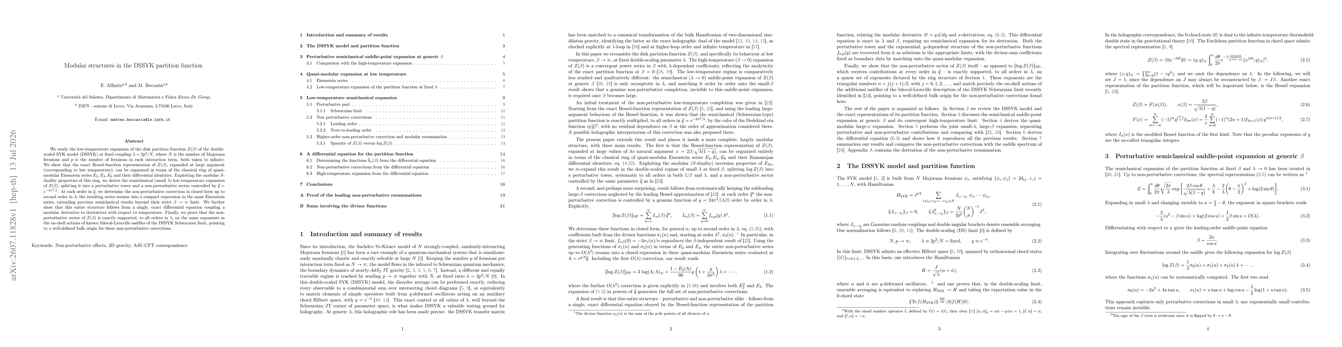 Thumbnail for Modular structures in the DSSYK partition function