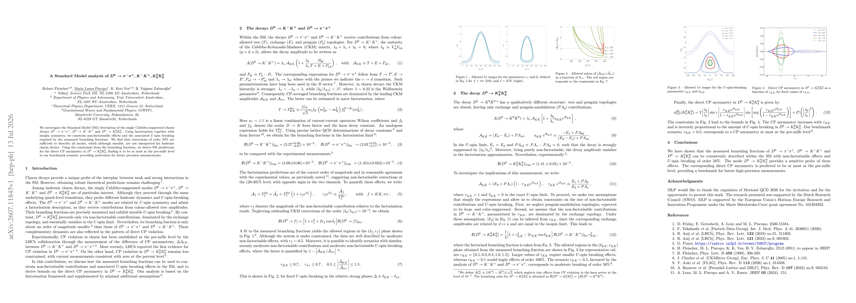 Thumbnail for A Standard Model analysis of $D^0 \to π^- π^+, K^- K^+, K_{\rm S}^0 K_{\rm S}^0$