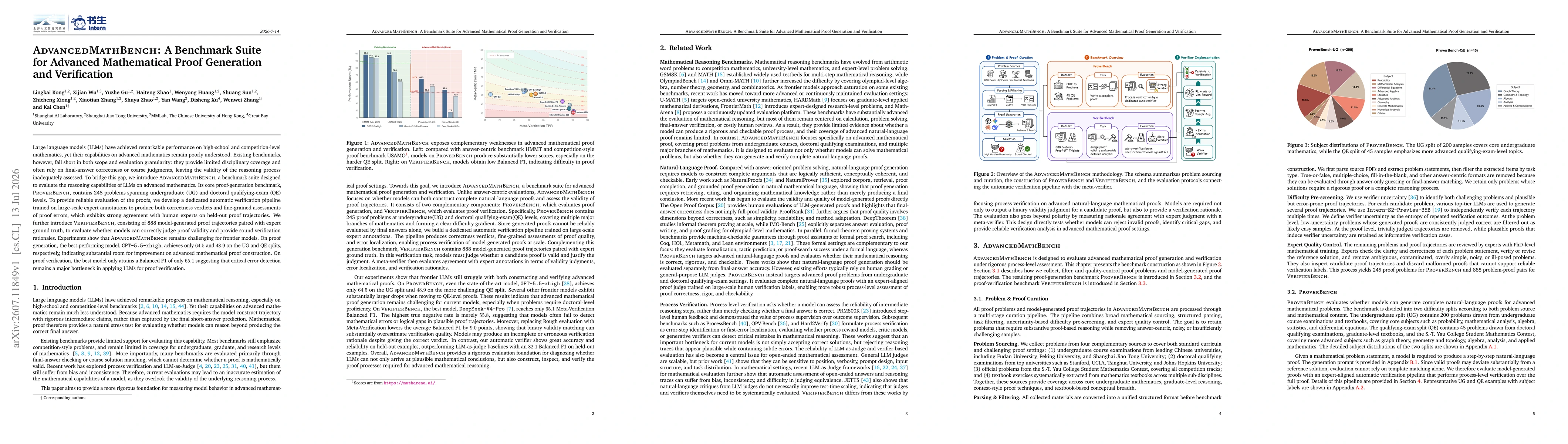 Thumbnail for AdvancedMathBench: A Benchmark Suite for Advanced Mathematical Proof Generation and Verification