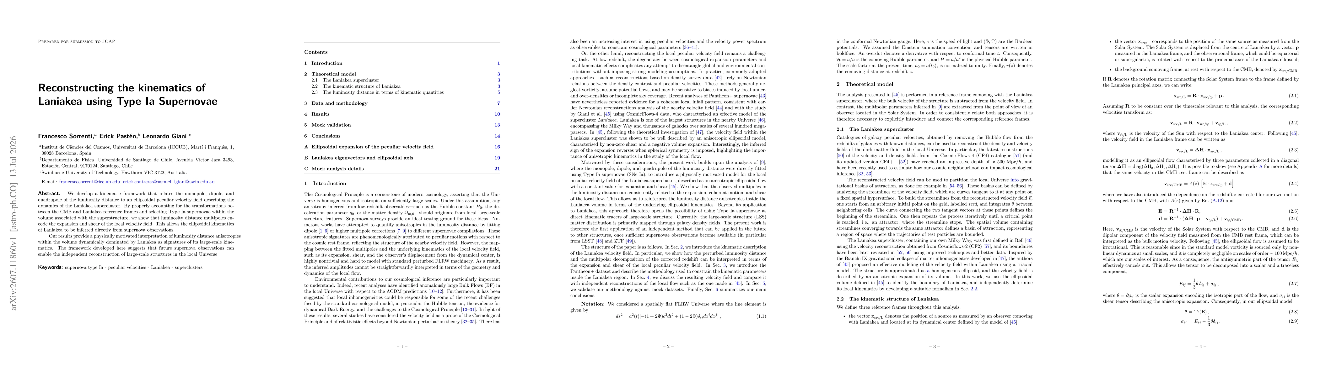 Thumbnail for Reconstructing the kinematics of Laniakea using Type Ia Supernovae