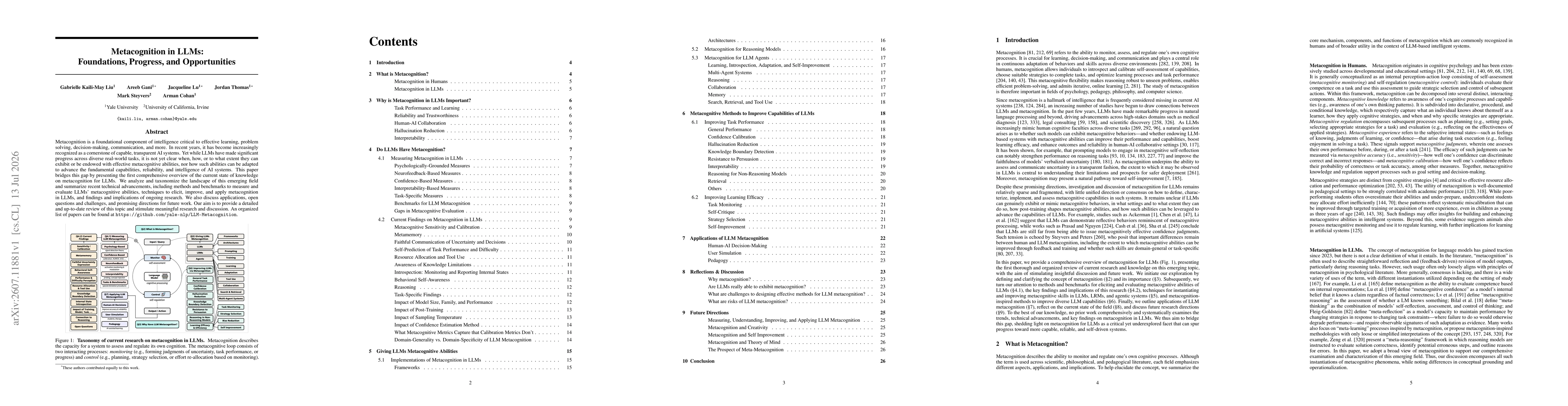 Thumbnail for Metacognition in LLMs: Foundations, Progress, and Opportunities