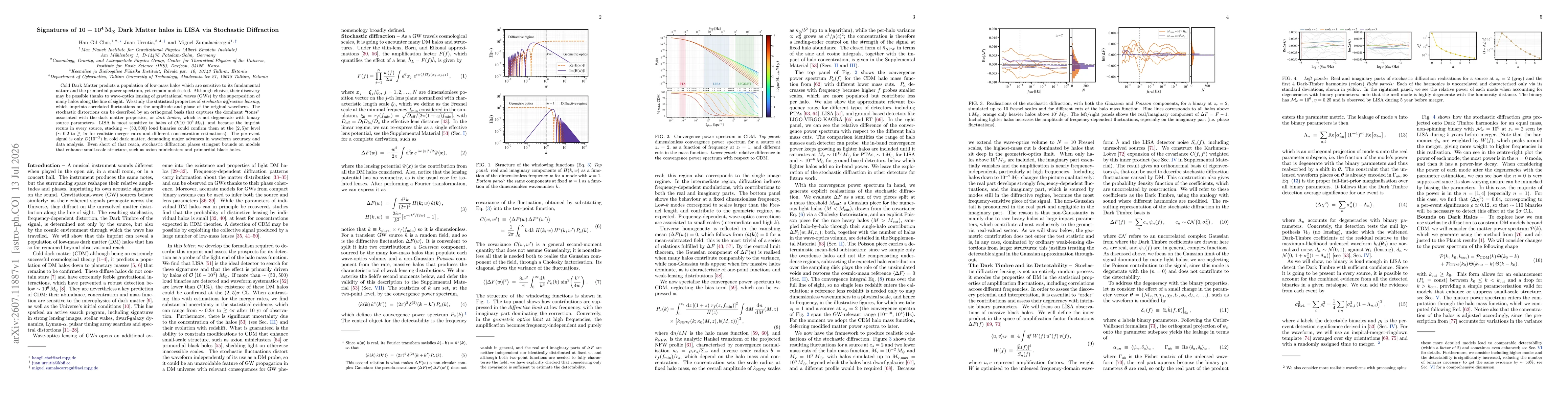 Thumbnail for Signatures of $10-10^4\,{\rm M}_{\odot}$ Dark Matter halos in LISA via Stochastic Diffraction
