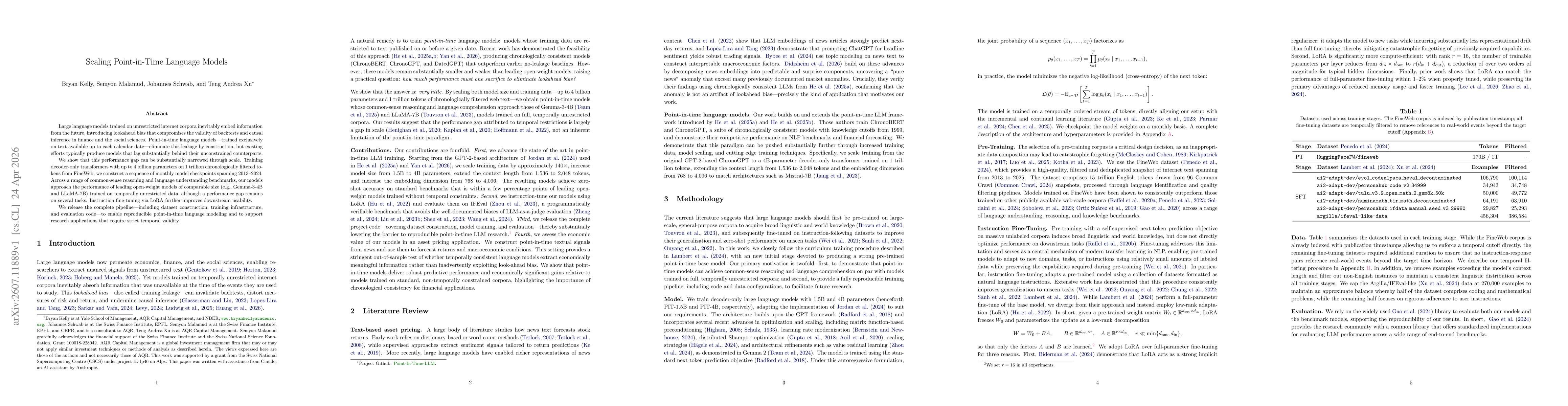 Thumbnail for Scaling Point-in-Time Language Models
