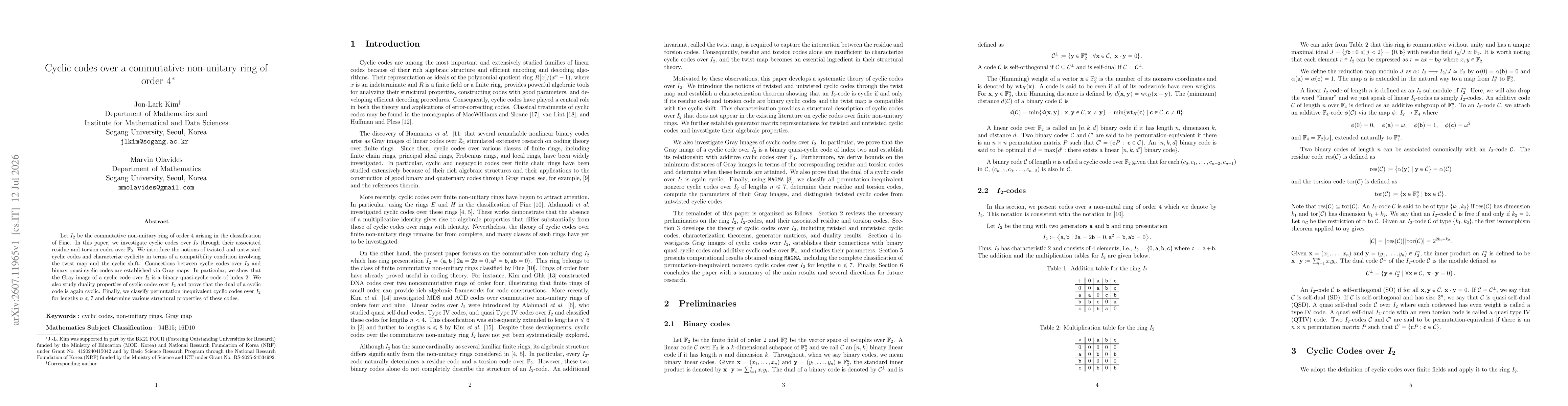 Thumbnail for Cyclic codes over a commutative non-unitary ring of order 4