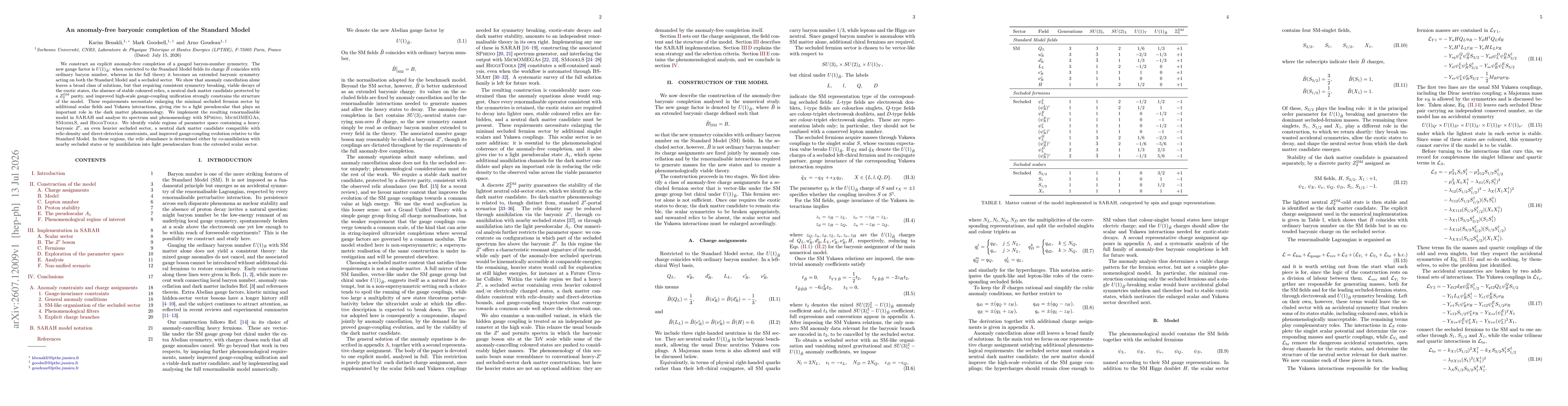 Thumbnail for An anomaly-free baryonic completion of the Standard Model