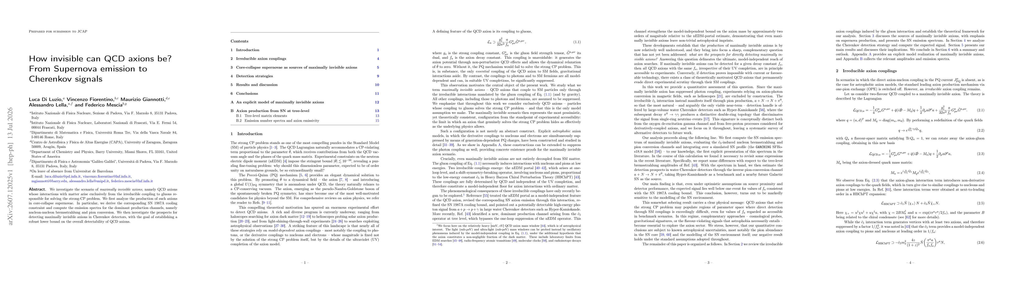 Thumbnail for How invisible can QCD axions be? From Supernova emission to Cherenkov signals