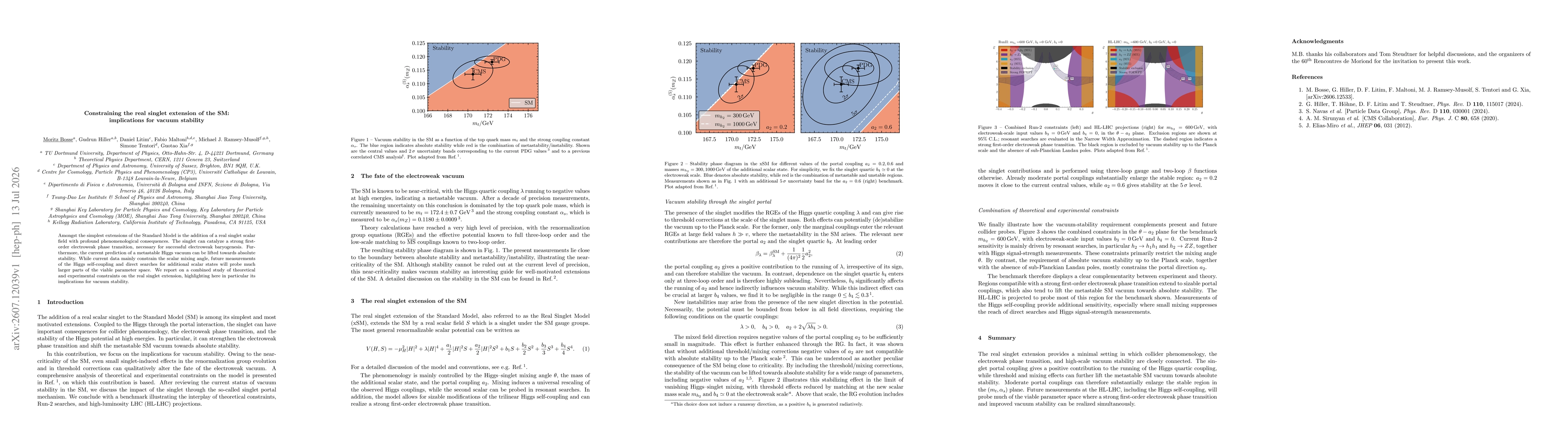 Thumbnail for Constraining the real singlet extension of the Standard Model: implications for vacuum stability