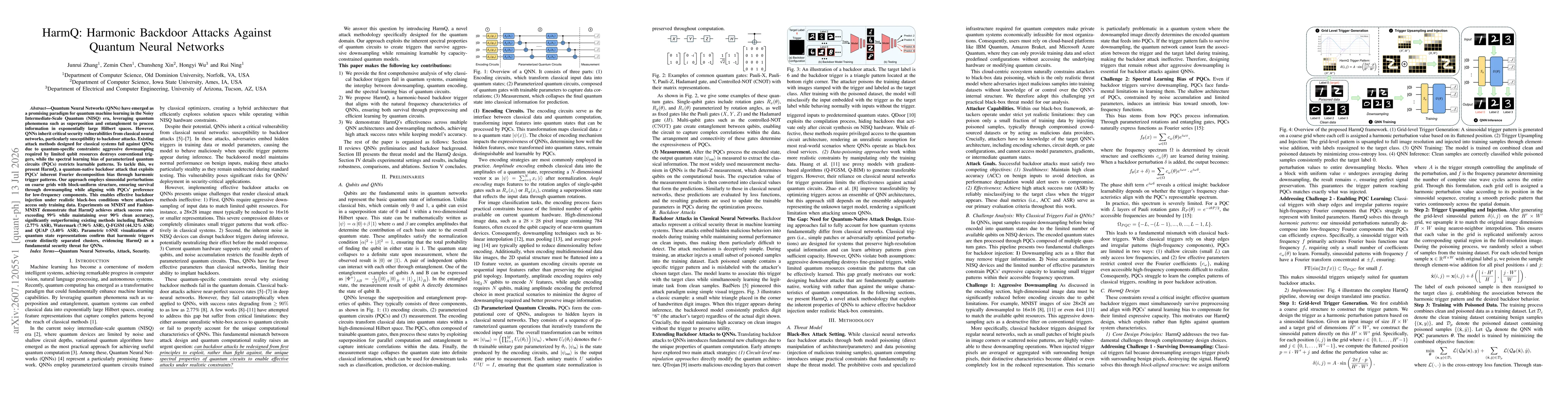 Thumbnail for HarmQ: Harmonic Backdoor Attacks Against Quantum Neural Networks