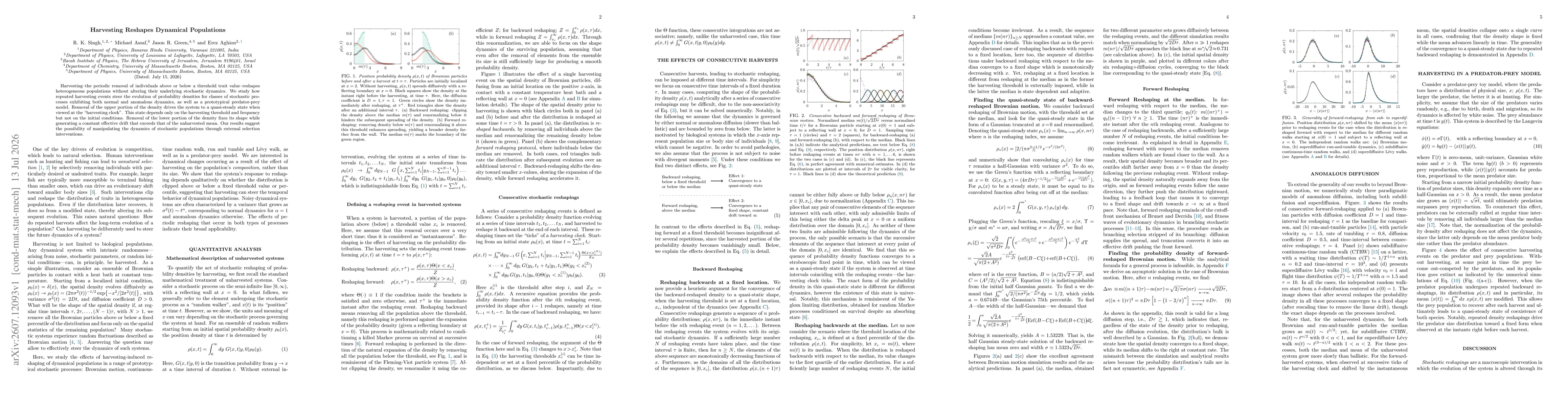 Thumbnail for Harvesting Reshapes Dynamical Populations