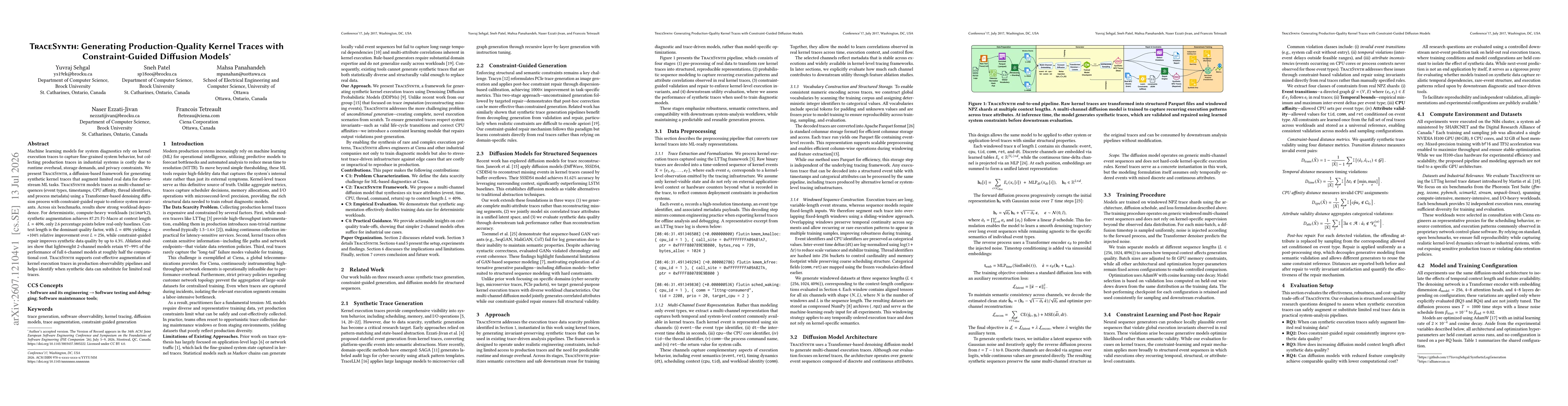 Thumbnail for TraceSynth: Generating Production-Quality Kernel Traces with Constraint-Guided Diffusion Models