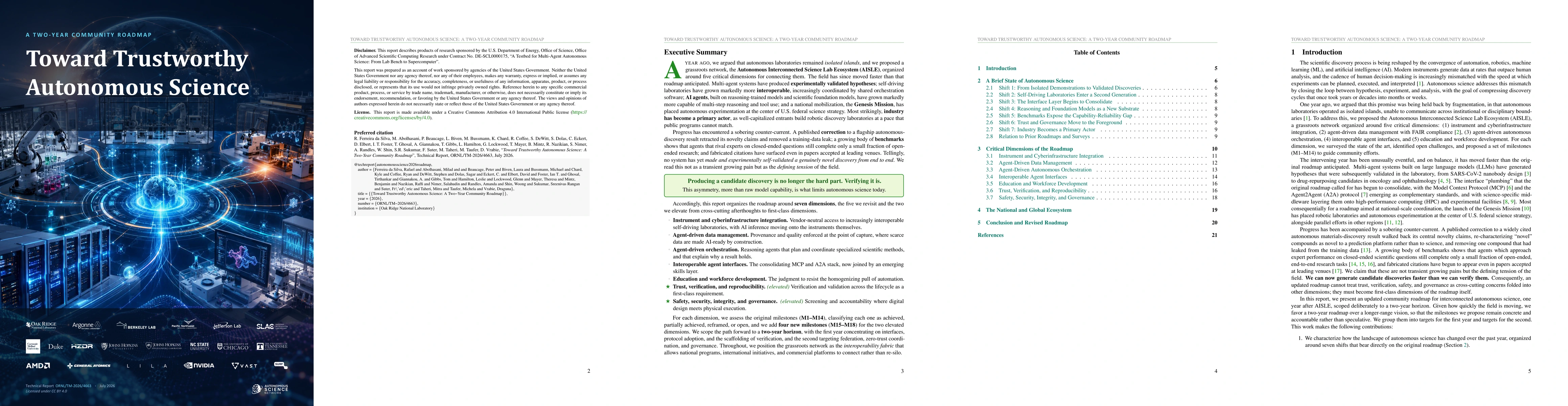 Thumbnail for Toward Trustworthy Autonomous Science: A Two-Year Community Roadmap