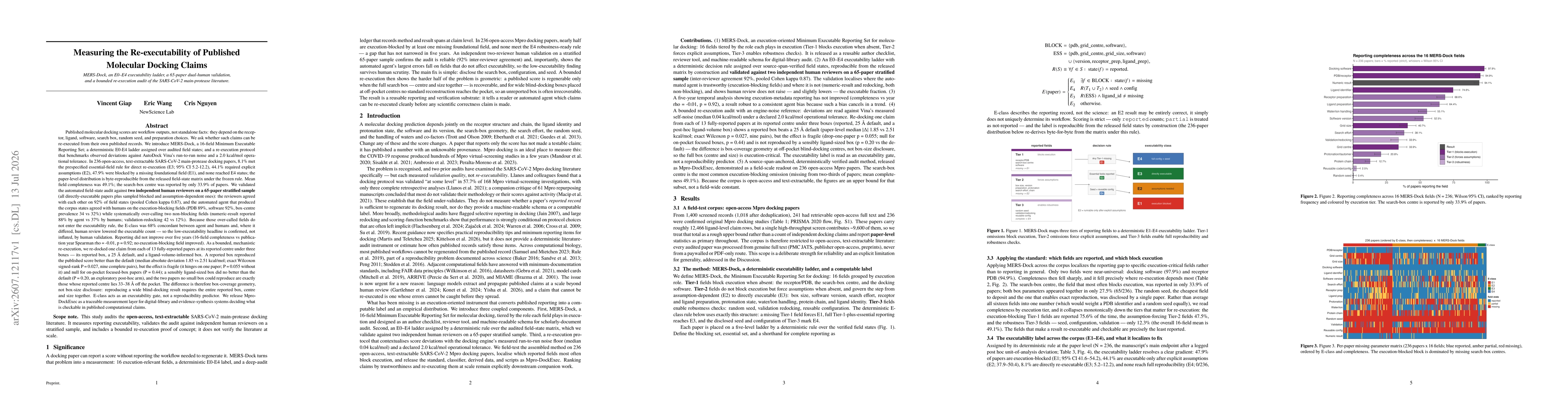 Thumbnail for Measuring the Re-executability of Published Molecular Docking Claims