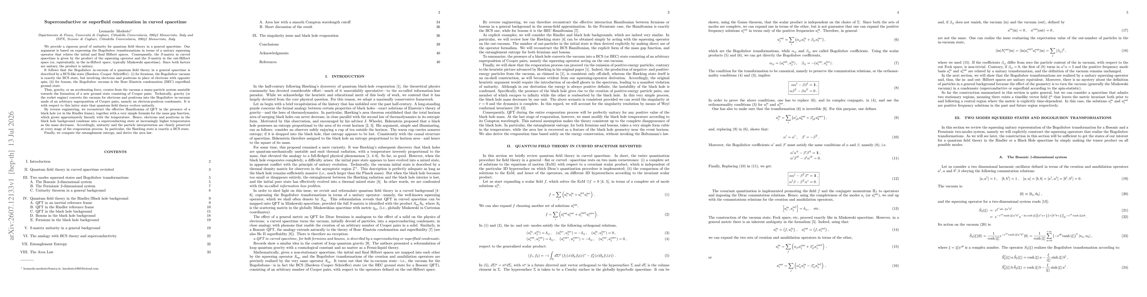 Thumbnail for Superconductive or superfluid condensation in curved spacetime