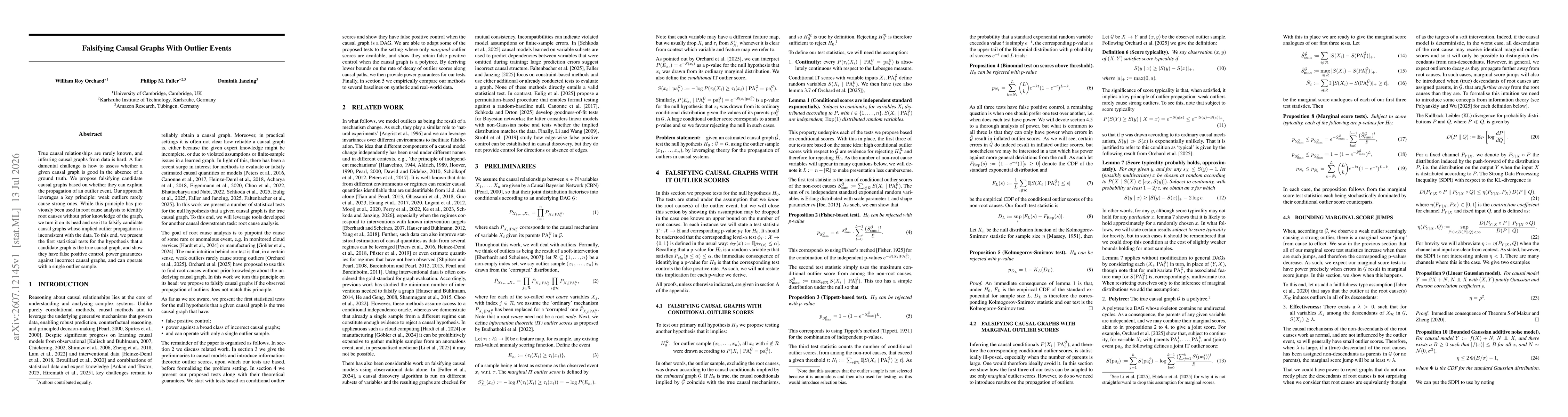 Thumbnail for Falsifying Causal Graphs With Outlier Events