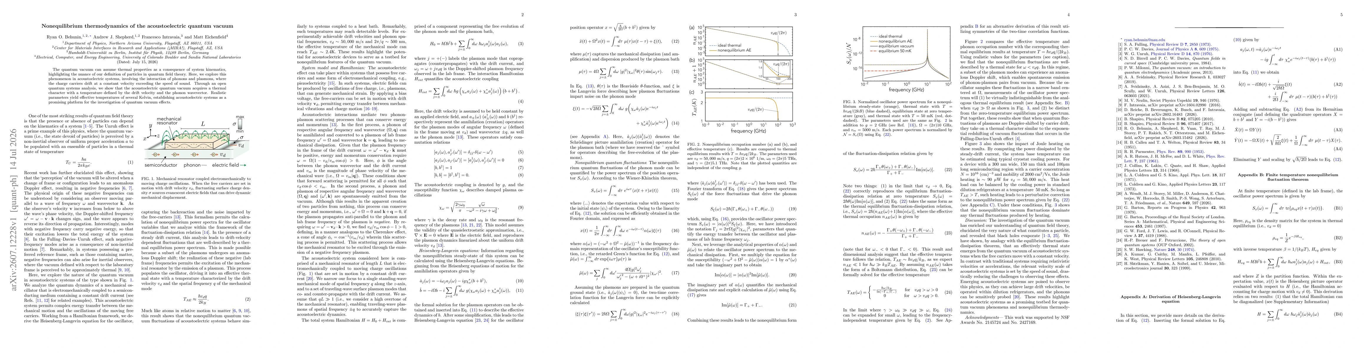 Thumbnail for Nonequilibrium thermodynamics of the acoustoelectric quantum vacuum