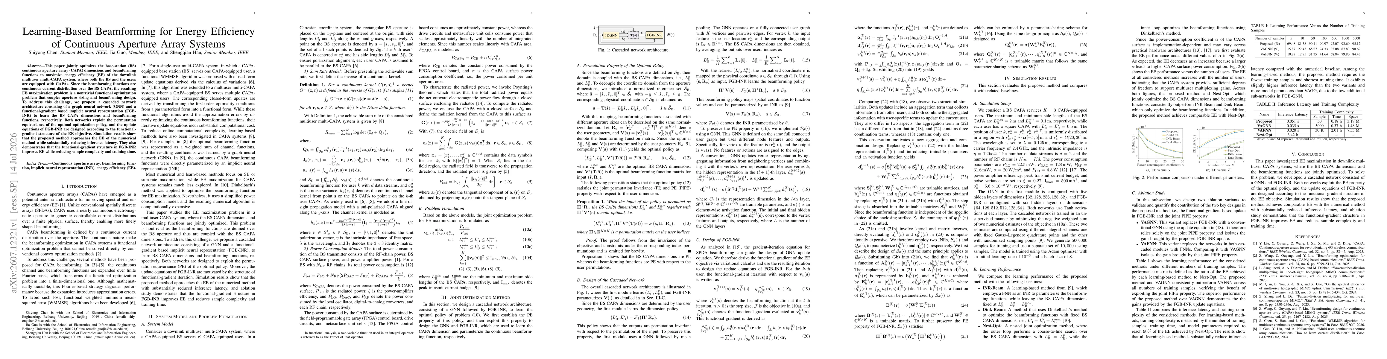 Thumbnail for Learning-Based Beamforming for Energy Efficiency of Continuous Aperture Array Systems
