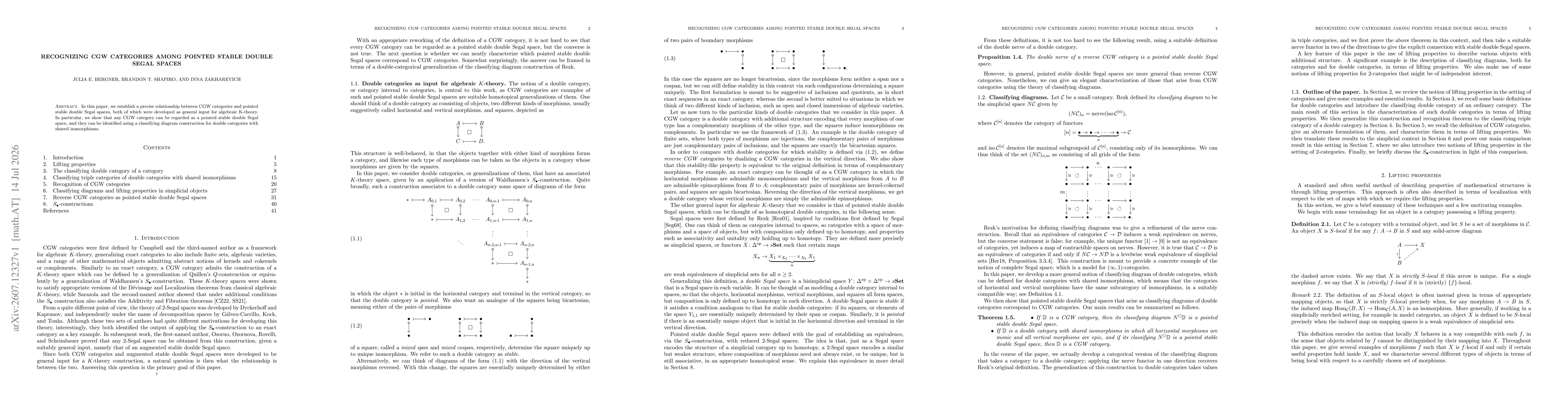 Thumbnail for Recognizing CGW categories among pointed stable double Segal spaces