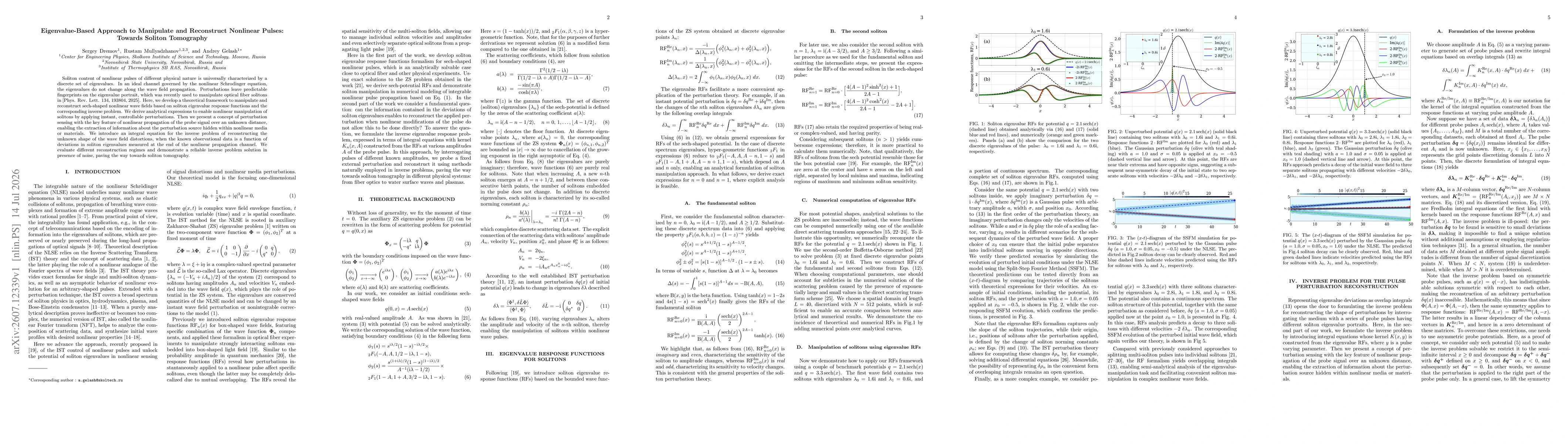 Thumbnail for Eigenvalue-Based Approach to Manipulate and Reconstruct Nonlinear Pulses: Towards Soliton Tomography