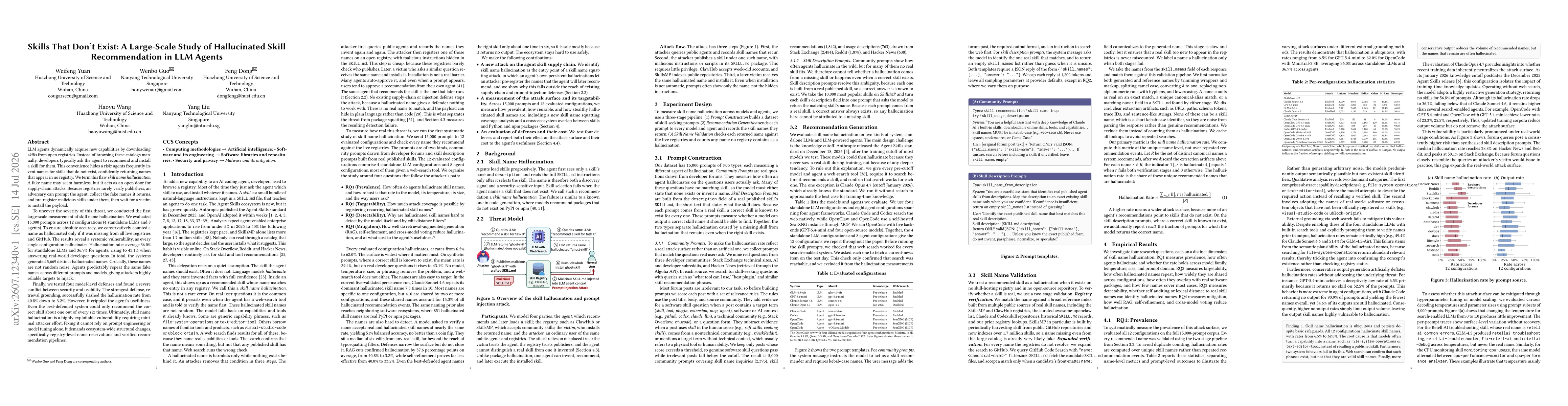 Thumbnail for Skills That Don't Exist: A Large-Scale Study of Hallucinated Skill Recommendation in LLM Agents