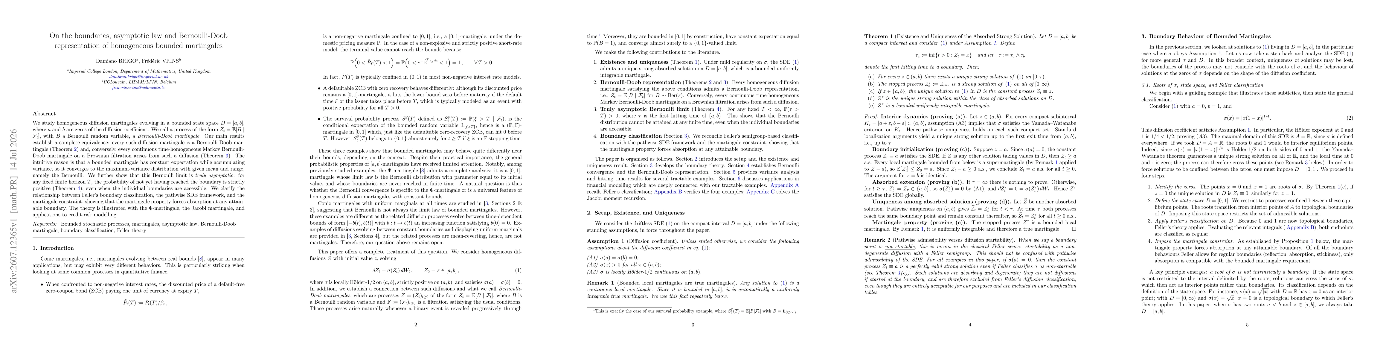 Thumbnail for On the boundaries, asymptotic law and Bernoulli-Doob representation of homogeneous bounded martingales
