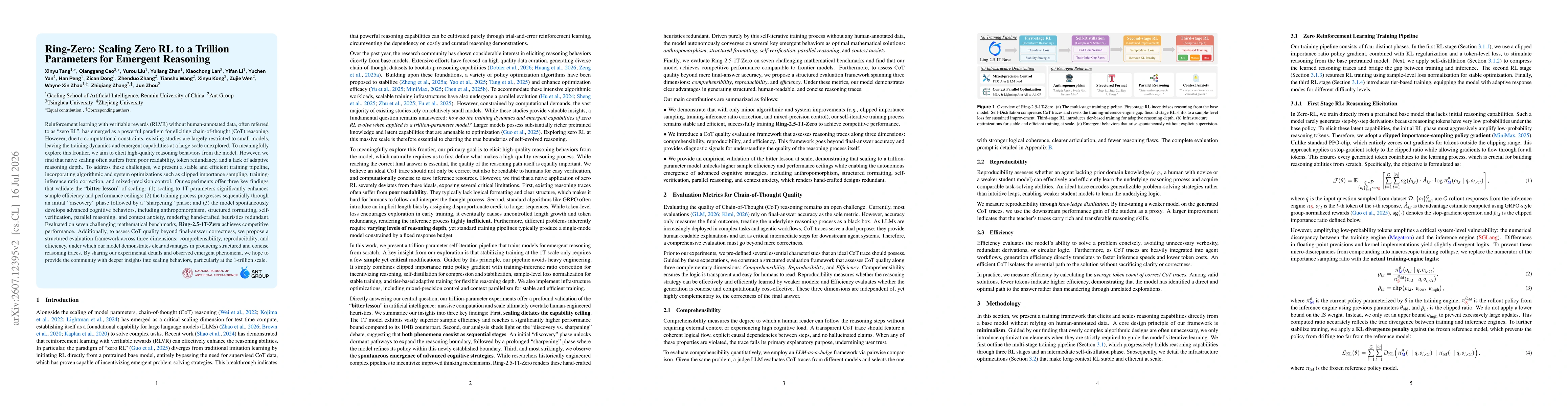 Thumbnail for Ring-Zero: Scaling Zero RL to a Trillion Parameters for Emergent Reasoning