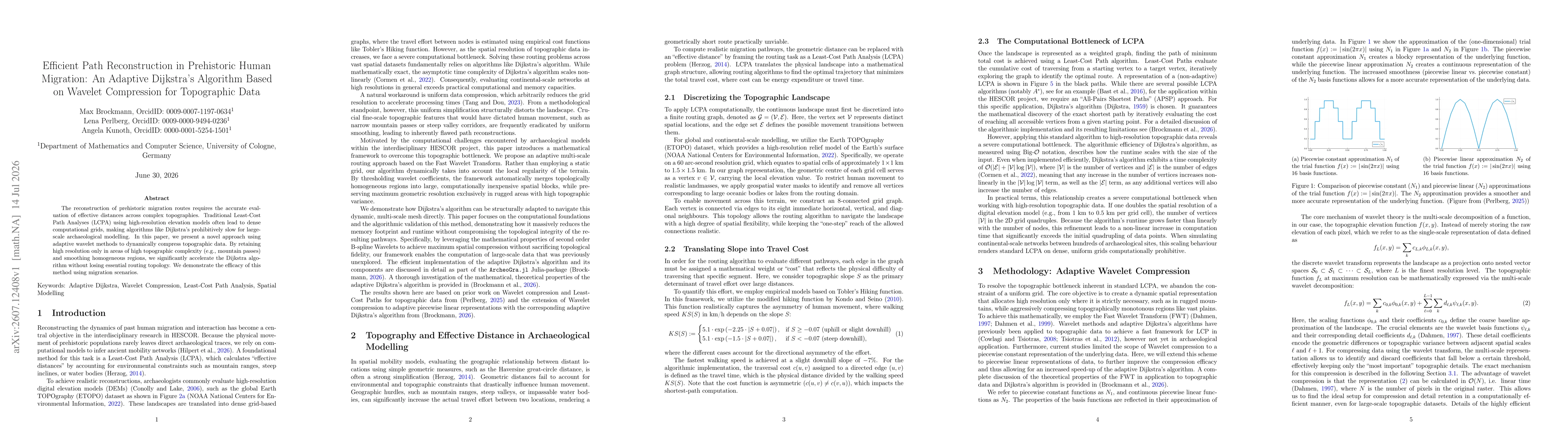 Thumbnail for Efficient Path Reconstruction in Prehistoric Human Migration: An Adaptive Dijkstra's Algorithm Based on Wavelet Compression for Topographic Data
