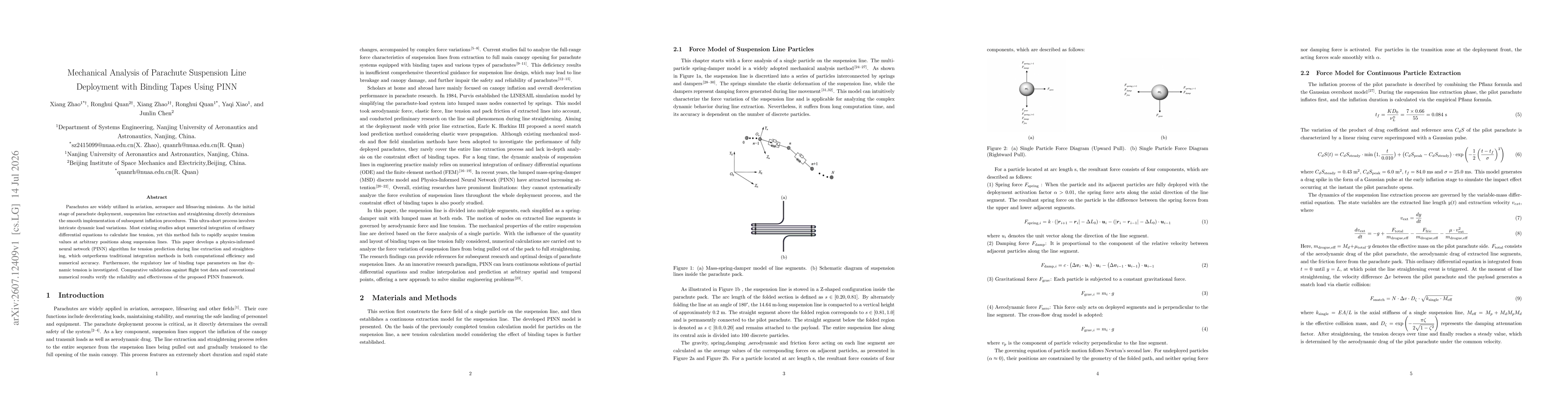 Thumbnail for Mechanical Analysis of Parachute Suspension Line Deployment with Binding Tapes Using PINN