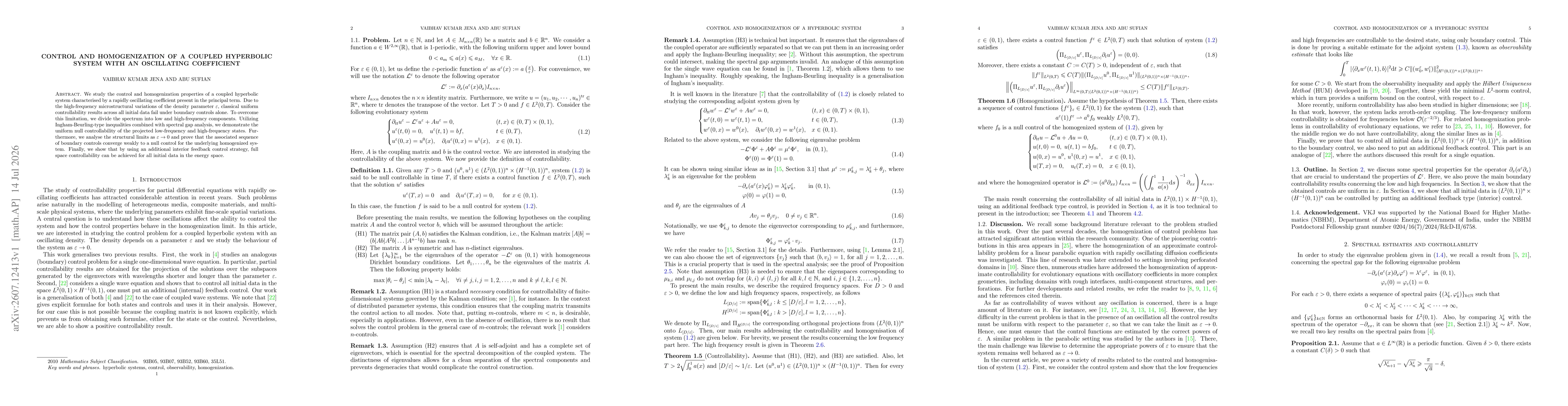 Thumbnail for Control and homogenization of a coupled hyperbolic system with an oscillating coefficient
