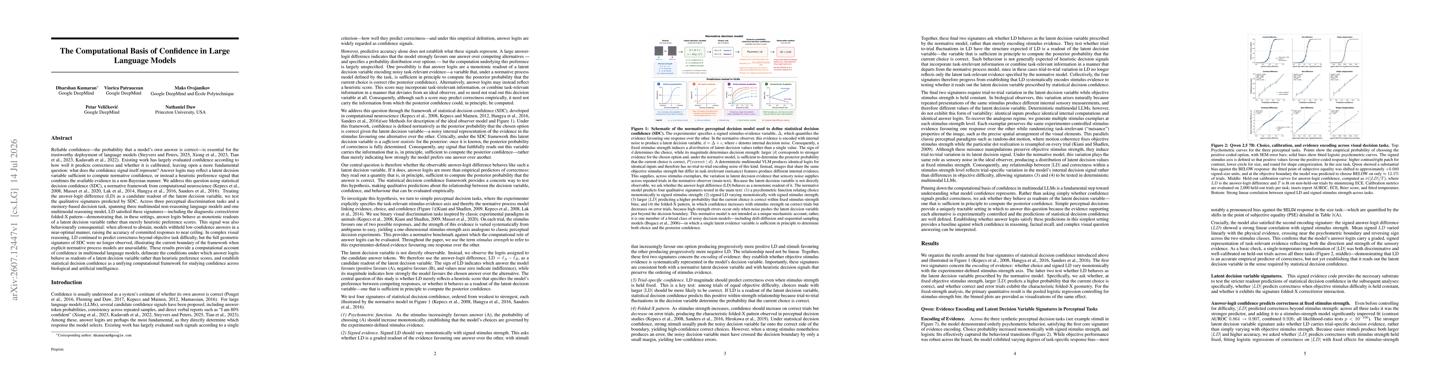 Thumbnail for The Computational Basis of Confidence in Large Language Models